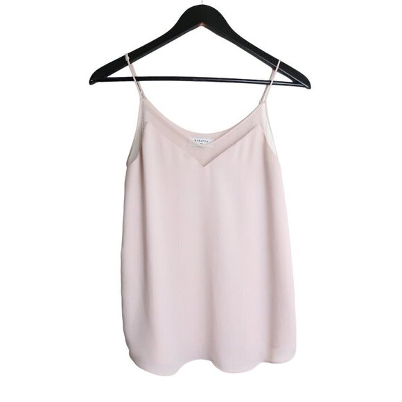 Aritzia Babaton Galen Camisole Mesh Tank Top Light Pink Blouse Size XXS - Picture 1 of 6
